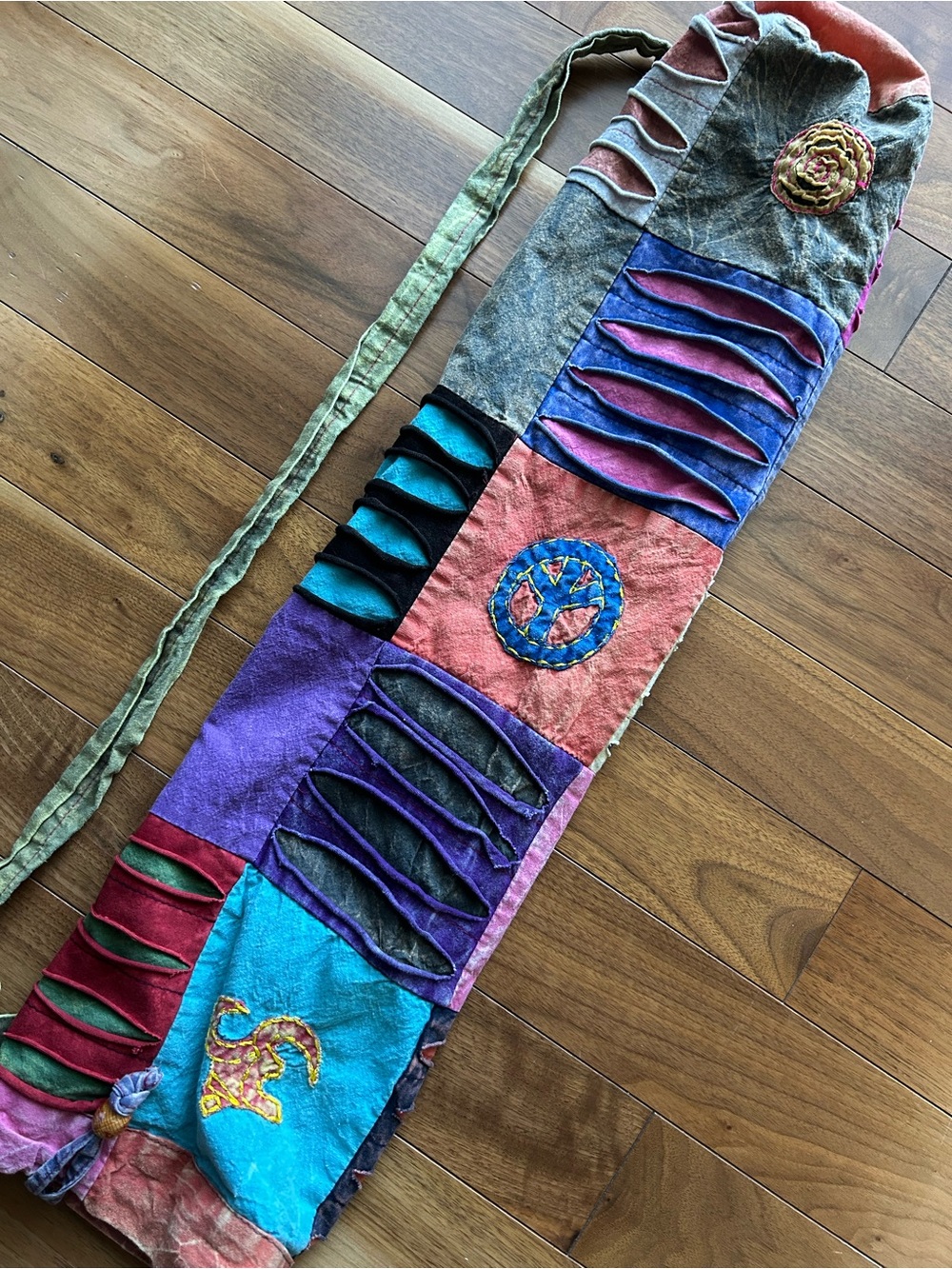 ☮️ Boho Patchwork Hobo Sling/Yoga Bag - Multicolor